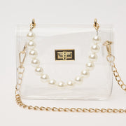 Audrey Pearl Clear Crossbody Bag