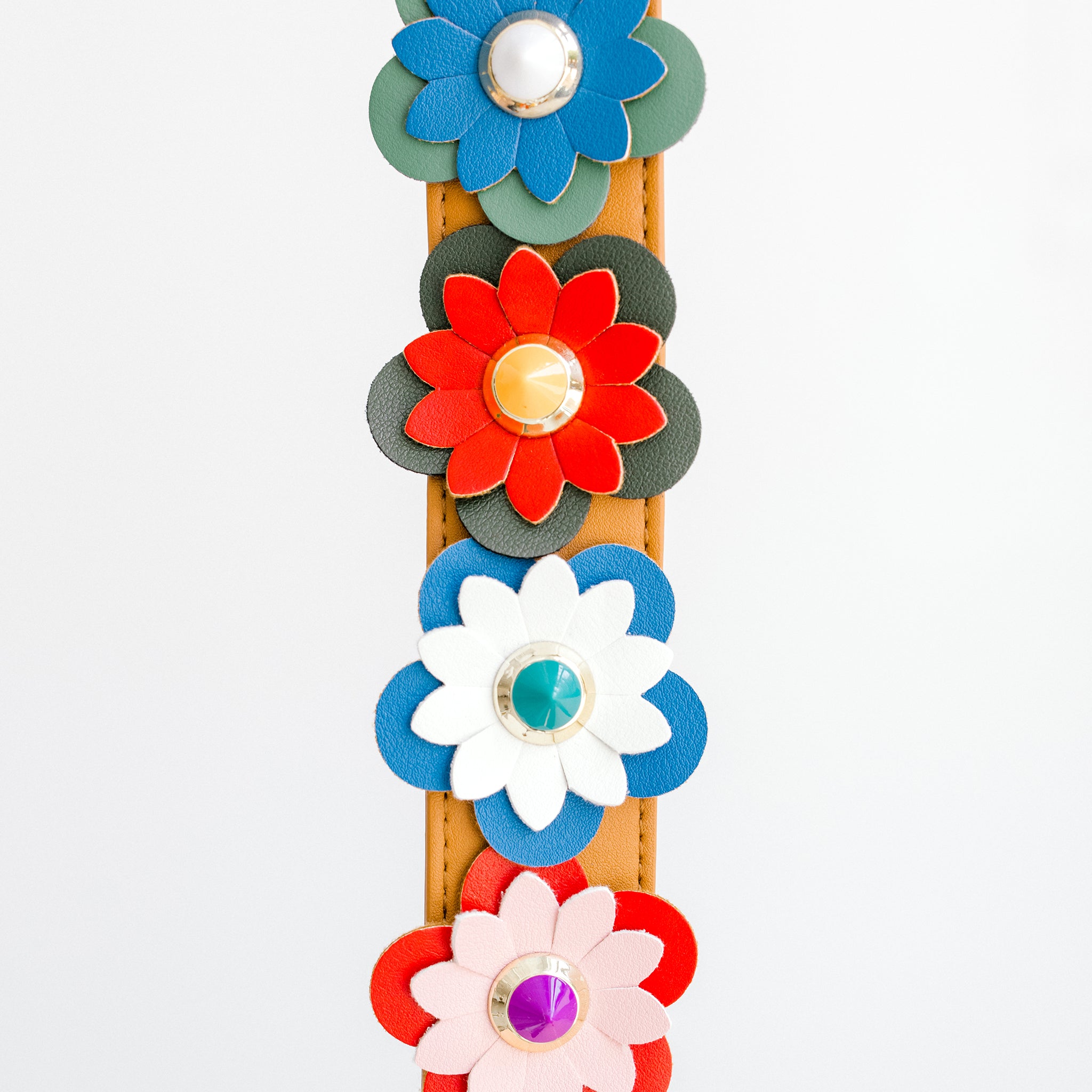 Flower Strap in Multi Saddle (Wholesale)