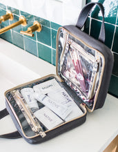 Load image into Gallery viewer, Kelly Wynne - Round Trip Toiletry Case in Charcoal