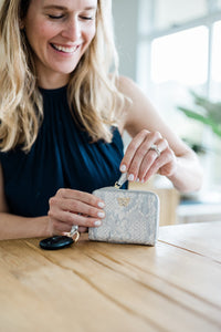Kelly Wynne - Money Maker Mini Wallet in Iridescent Pearl