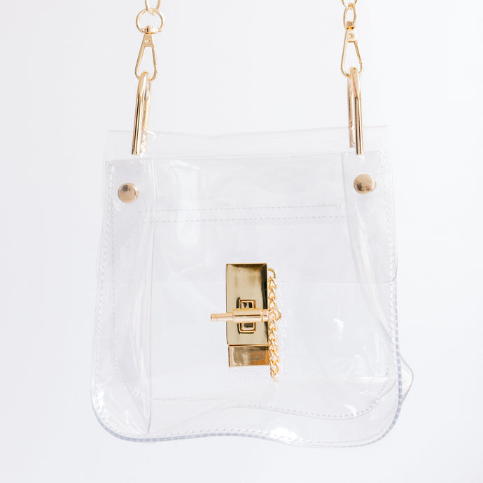 The Austin Clear Small Studded Bag